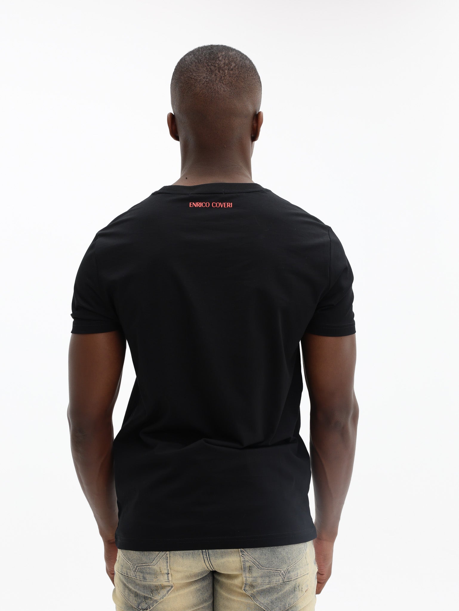Enrico T-Shirt Overlap Logo Black